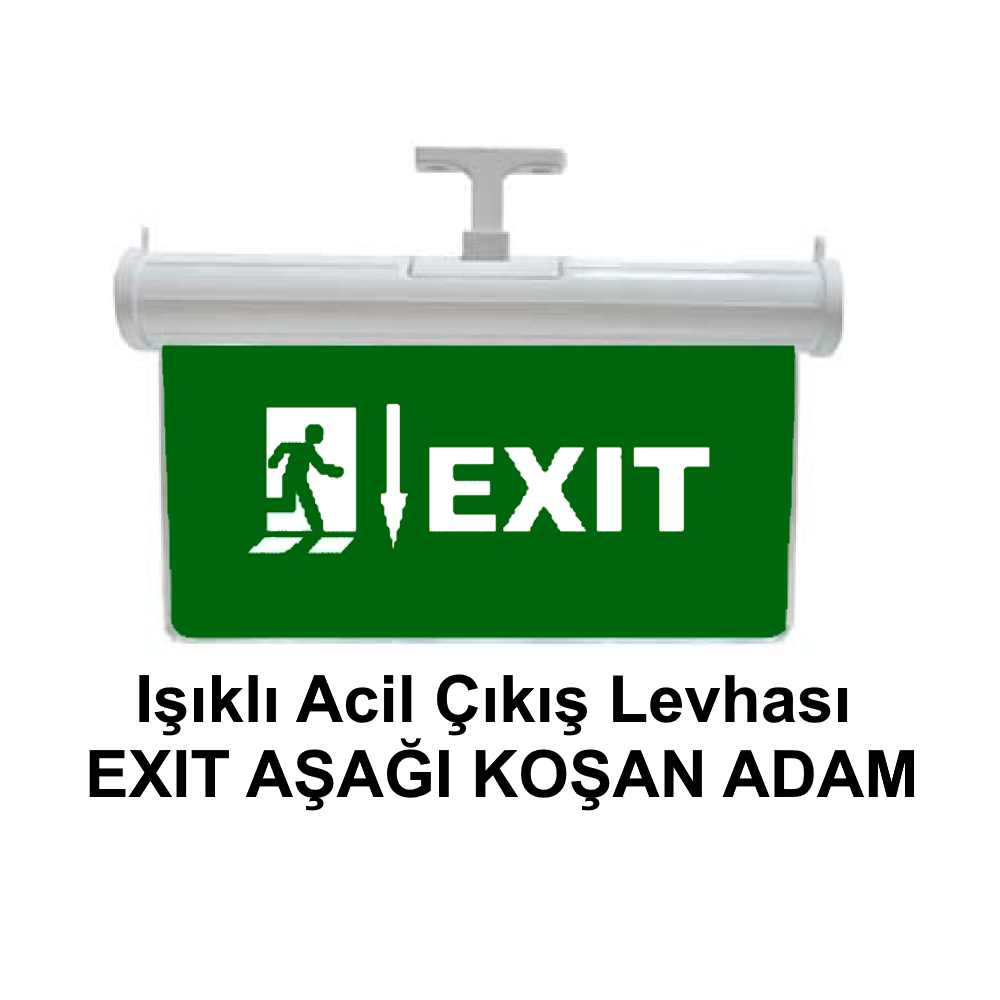 Işıklı Acil Çıkış Levhası (Exit Aşağı Koşan Adam) GN-AC13